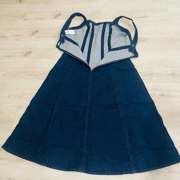 BRAND NEW! Abercrombie & Fitch Denim Fit & Flare Dress - Picture 2 of 4